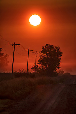 Sunrise, Country Road, Ward County, ND
