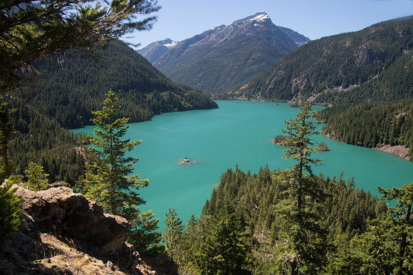 Diablo Lake and Davis Peak, North Cascades National Park, WA