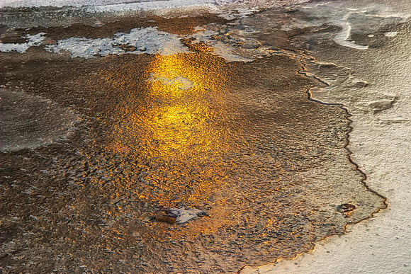 Winter's Glow on Iced Creek, Illinois Canyon, Starved Rock State Park, IL