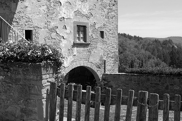 Fence and Building, Volpaia, Italy