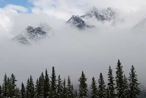 Mountain Snowstorm, Banff National Park, Alberta, Canada