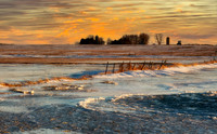Winter Sunset, Genoa, IL