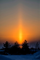 Sun Pillar, New Years Eve, St. Charles, IL
