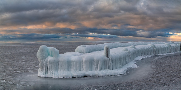 Frozen Pier, Door County, WI