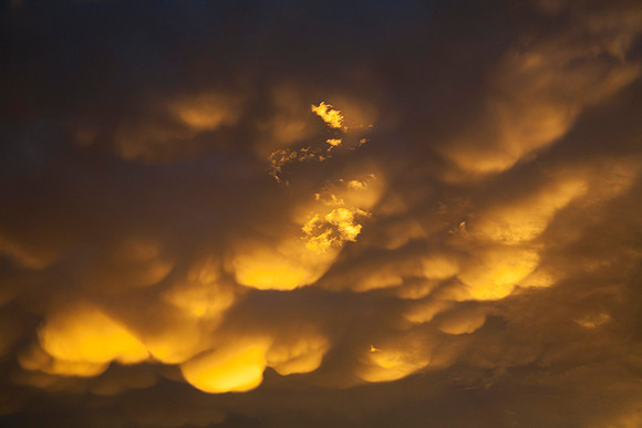 Mammatus Clouds at Sunset, St. Charles, IL