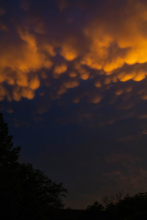 Mammatus Clouds at Sunset, St. Charles, IL