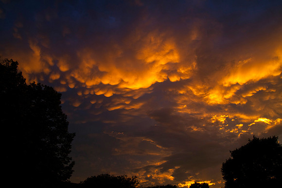 Mammatus Clouds at Sunset, St. Charles, IL
