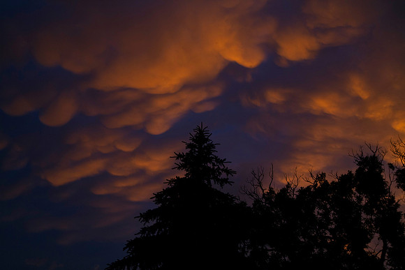 Mammatus Clouds at Sunset, St. Charles, IL