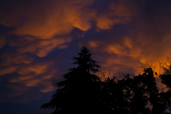 Mammatus Clouds at Sunset, St. Charles, IL