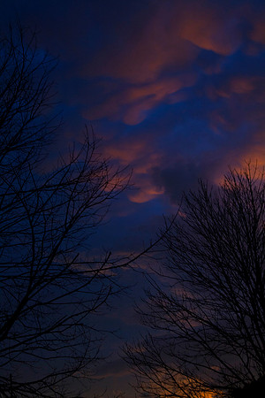 Mammatus Clouds at Sunset, St. Charles, IL