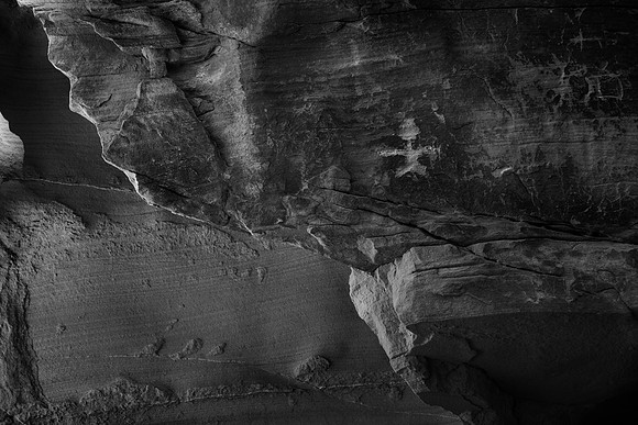 Ancient Petroglyph, Valley of Fire State Park, NV (October 28, 2014, 3:15 pm)