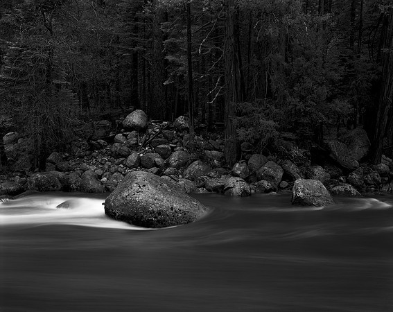Merced River, Rain, Yosemite National Park, CA
