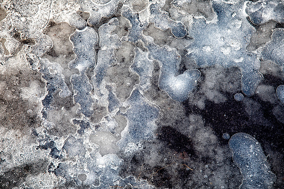 Ice Pattern on Asphalt, Lisle, IL