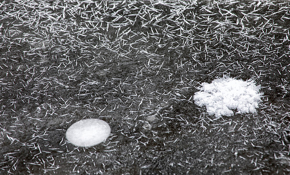 Frazil Ice, DuPage River, Winter, Morton Arboretum, Lisle, IL