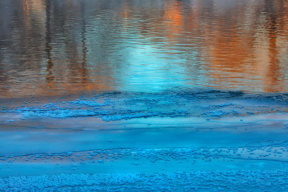 Warm Reflections on a Cold Morning, Fox River, Geneva, IL