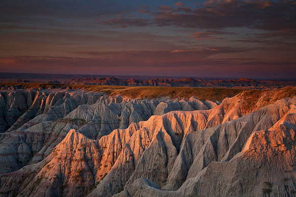 Sunrise, Panoramic Point Overlook, Badlands National Park, SD