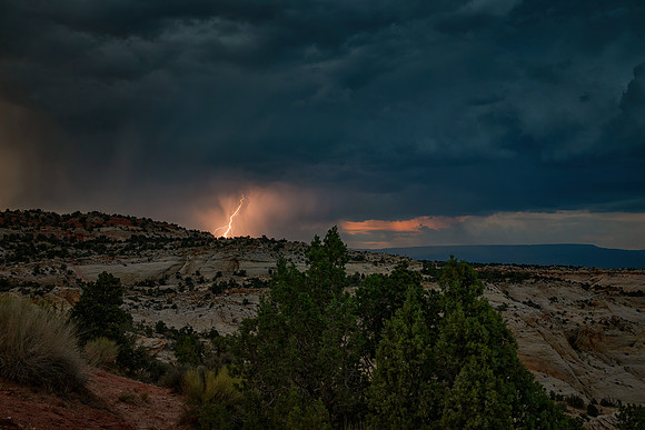 Lightning Strike Near Escalante, UT