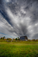 Autumn Sky, Blue Barn, Renville County, ND