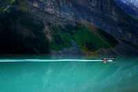 Slicing Across Lake Louise, Banff National Park, Alberta, Canada