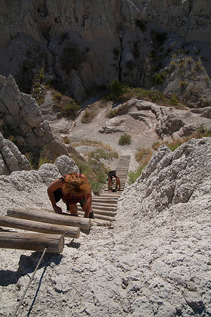 Notch Trail Ladder, Badlands National Park, SD