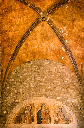 Domed Ceiling and Fresco, San Gimignano, Italy