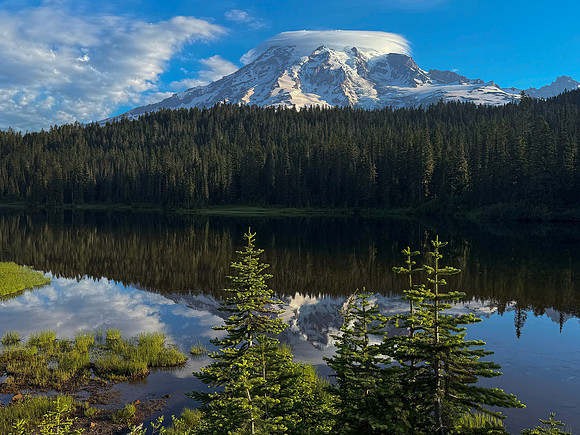 Lenticular Cloud Over Mt. Rainier, Reflection Lakes, Mt. Rainier National Park, WA