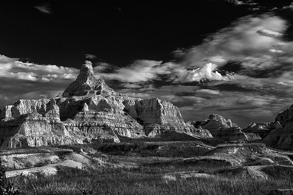 Spires and Clouds, Badlands National Park, SD