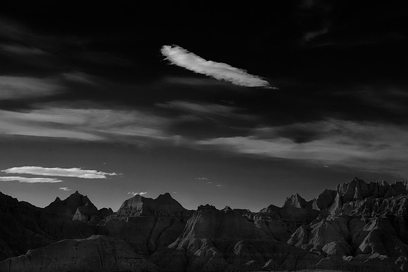 Feather Cloud, Badlands National Park, SD