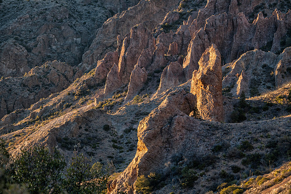 Fins at Sunset, Chisos Basin, Big Bend National Park, TX (February 13, 2016, 5:23 pm)