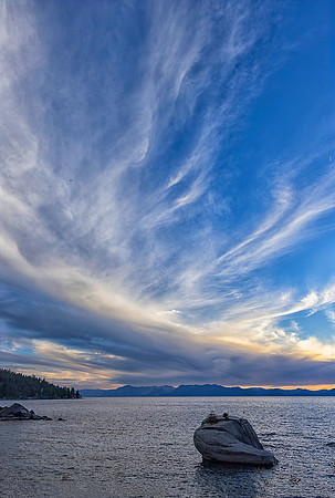 Cirrus Clouds Over Lake Tahoe, CA