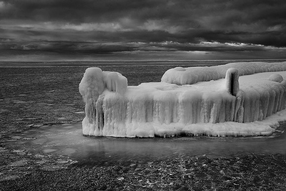 Icy Pier, Door County, WI