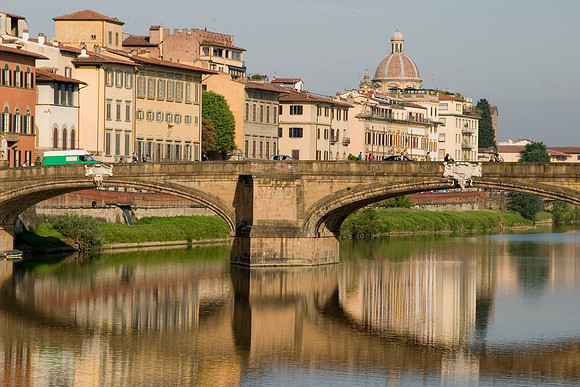 Ponte S. Trinita Over the Arno River, Florence, Italy