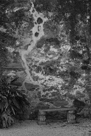 Bench and Wall, Mission San José, San Antonio Missions National Historic Park, San Antonio, TX