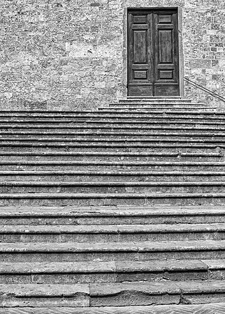 Steps, Basilica di San Gimignano, San Gimignano, Italy