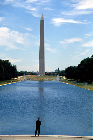 Soldier at Reflecting Pool, Washington D.C.