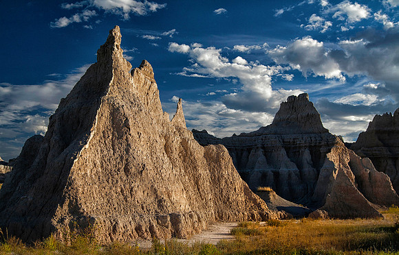 Sidelit Peak, Badlands National Park, SD