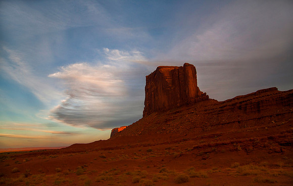 Cloud Sweep at Sunset, Monument Valley, UT/AZ (September 19, 2016, 7:00 pm)