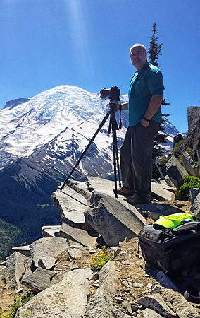 Dan at Emmons Glacier Overlook, Burroughs Mountain Trail, Mt. Rainier National Park, WA (2017)
