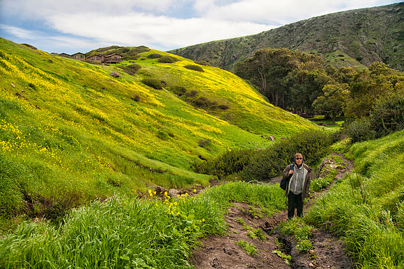 Sheryl on Cavern Point Loop, Santa Cruz Island, Channel Islands National Park, CA (2017)