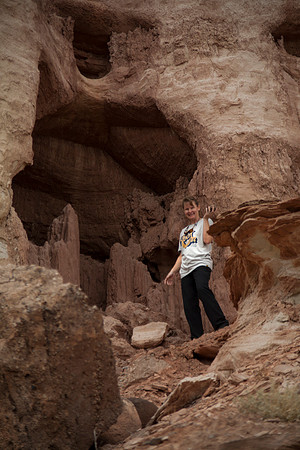 Sheryl at Rock Hillside Near Hanksville, UT (2016)