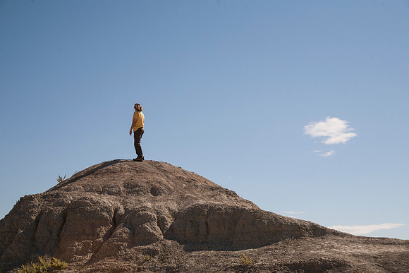 Sheryl at the Summit of Notch Trail, Badlands National Park, SD (2015)