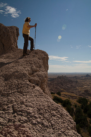 Sheryl at the Top of Notch Trail, Badlands National Park, SD (2015)