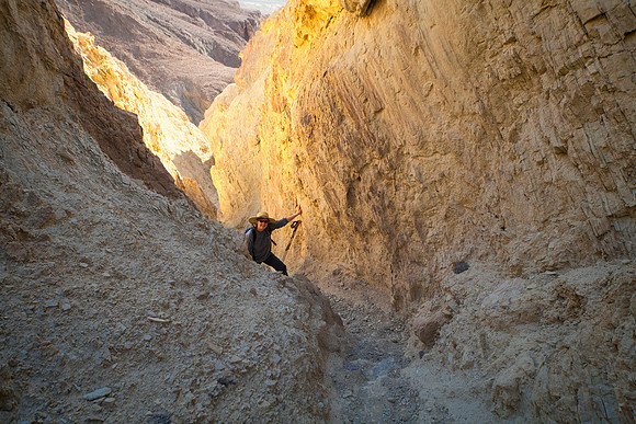 Climbing Inside Golden Canyon, Death Valley National Park, CA (2014)