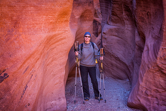 Sheryl at the Buckskin Gulch Confluence, Grand Staircase-Escalante National Monument, UT (2014)
