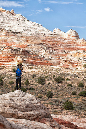 Sheryl at White Pocket, Vermilion Cliffs National Recreation Area, AZ (2014)