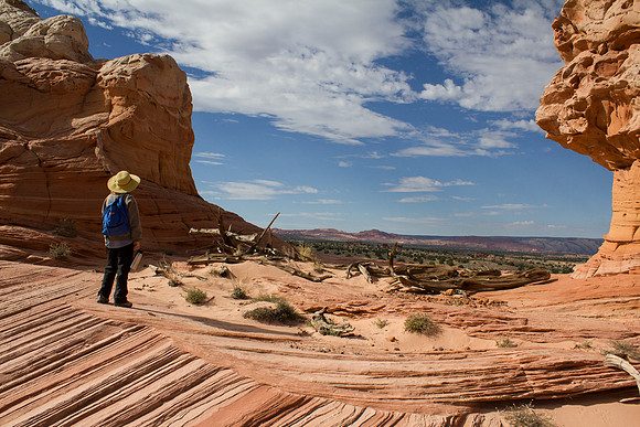 Sheryl at White Pocket, Vermilion Cliffs National Recreation Area, AZ (2014)