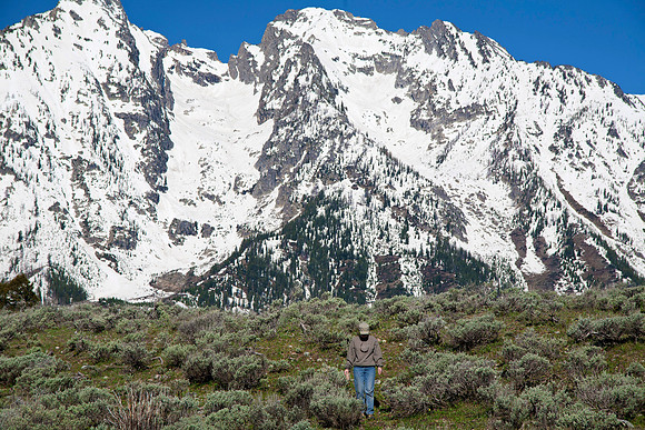 Sheryl Hiking, Cathedral Range, Grand Teton National Park, WY (2013)