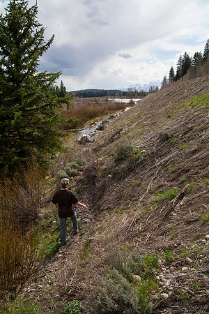 Sheryl Blazing a Trail in the Grand Teton Wilderness Area, WY (2013)