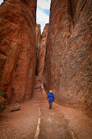 Sheryl Entering Devil's Garden, Arches National Park, UT (2012)