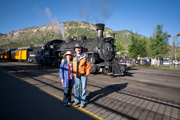 Dan & Sheryl at Durango-Silverton Narrow Gauge Railway, Durango, CO (2012)